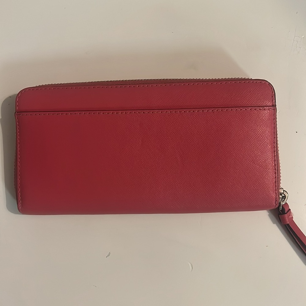 COACH Darcy Bow Pebble Leather Accordion Zip Around Wallet - Picture 2 of 3